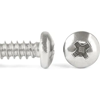 Vrut Šroub do plechu nerez A2, půlkulatá hlava, DIN 7981 - 6.3x38