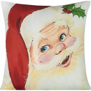 Povlak na dekorativní polštářek Vánoční povlak na polštář 40x40 EuroFirany SANTA2, dekorativní povlak na polštářek