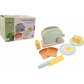 Obraz JOUECO Dřevěný toustovač + snídaňové příslušenství