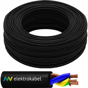elektrický kabel Elektrický kabel OW 3x1,5 mm2 ohebný gumový 1,00 m