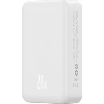 Powerbanka Powerbanka Baseus Magnetic Mini 20000mAh, USB-C 20W MagSafe (bílá)