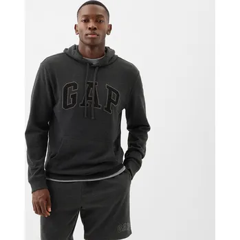 Pánská mikina Mikina GAP French Terry Pullover Logo Hoodie B85 Charcoal Heather S