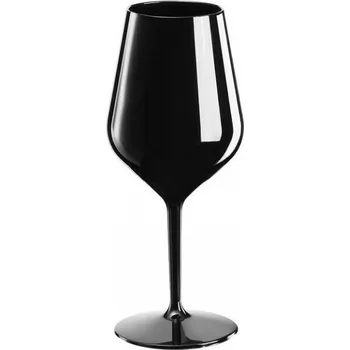 Outdoor vaření Nerozbitná sklenice na víno BACKSTAGE 470 ml ČERNÁ