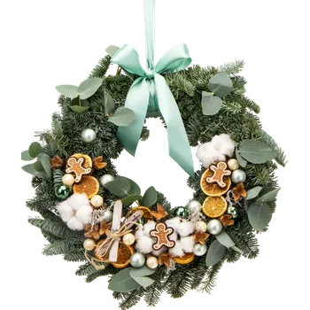 Věnec Závěsný věnec Luxury green Průměr 36 cm