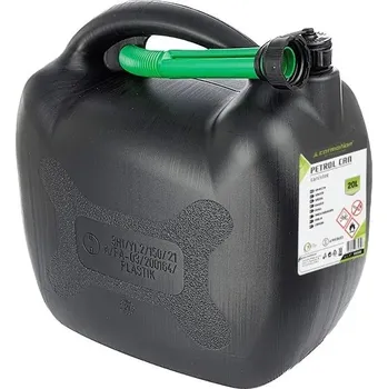 Kanystr Plastový kanystr na palivo Carmotion 20 l oválný černý