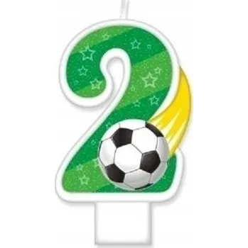 Svíčka Svíčka číslice s fotbalovým míčem číslice 2 dvě