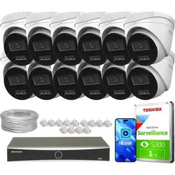 IP kamera Sada IP monitoringu 12x IPCAM-T6-30DL 6 Mpx PoE HiLook od Hikvision