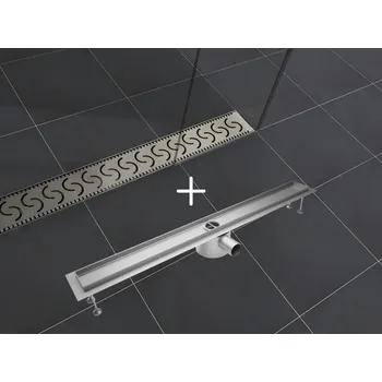 Odvodňovací žlab SPD Firmor Sprchový nerezový žlab Classic 110 cm + krycí rošt zdarma (VR0480)