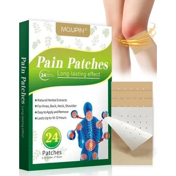 Náplast 24 ks náplastí proti bolesti, MQUPIN oboustranná perforovaná náplast proti bolesti, přírodní