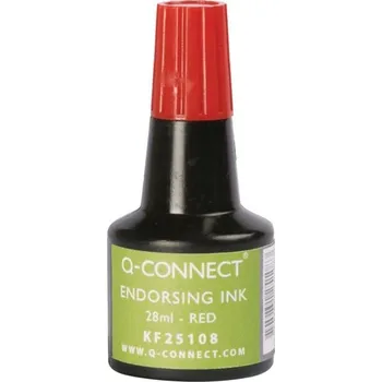 Razítková poduška Razítková barva Q-Connect, 28 ml, červená