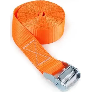 Upínací popruh ROPES - CHAINS Jednodílný upínací popruh se sponou Délka: 10 m, Barva: oranžová