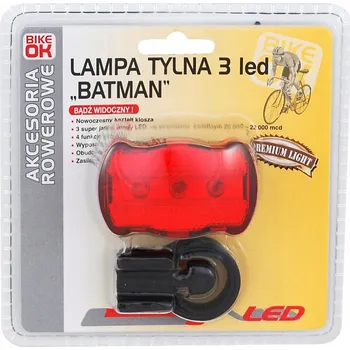 Cyklosvítilna ZADNÍ SVĚTLO NA KOLO 5 LED POD SEDLO BATMAN