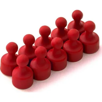 Dekorativní magnet Magnetické figurky M4, 12 × 20 mm, červené, 2 ks