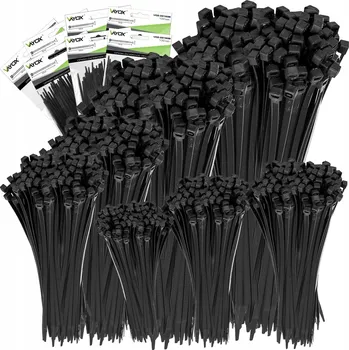Stahovací páska KABELOVÉ STAHOVACÍ PÁSKY, SILNÉ ČERNÉ, SADA 700 ks VAYOX