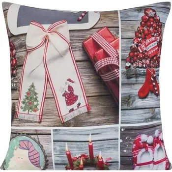 Povlak na dekorativní polštářek Vánoční povlak na polštář 40x40 EuroFirany AURORA ozdobný na polštář