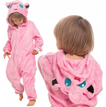 Dívčí pyžamo Dětské pyžamo Kigurumi Overal Jiggly Puff Pokémon růžové 105-115