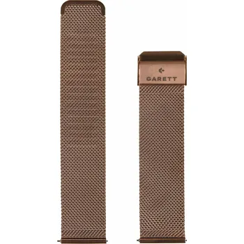 Garett univerzální řemínek 18 mm, zlatorůžový kovový, typ Mesh rose gold