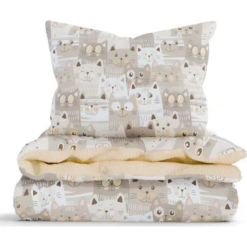 Povlečení Prodloužené bavlněné povlečení Renforcé - Kočičí invaze