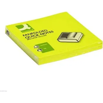 Z-Bloček Q-Connect, 76 x 76 mm, neonově žlutý