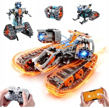 ostatní stavebnice DÁLKOVĚ OVLÁDANÝ ROBOT 724 DÍLKŮ HRAČKA STAVEBNICE PRO DĚTI 4V1