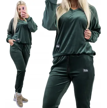 Podprsenka Z407 SAMETOVÁ TEPLÁKOVKA SOUPRAVA S NÁŠIVKOU ZELENÁ vel. 50 (5XL)