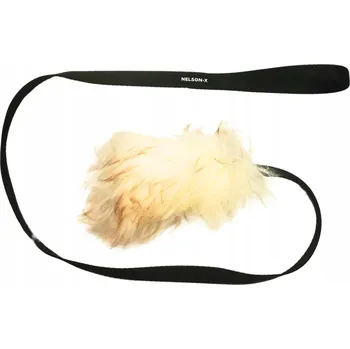 Hračka pro psa Přetahovadlo pro psa ovečka s dlouhou rukojetí NELSON-X s pískátkem, 10 CM HLAVA, 110 CM RUKOJEŤ