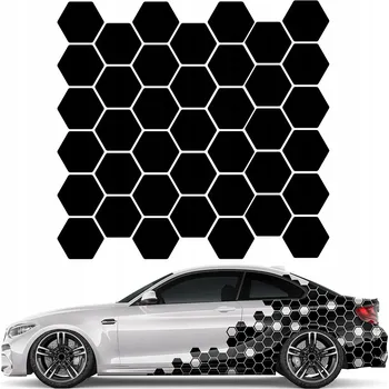 Samolepicí dekorace na vozidlo SAMOLEPKA na auto HEXAGEN 39 kusů – CELÁ SADA