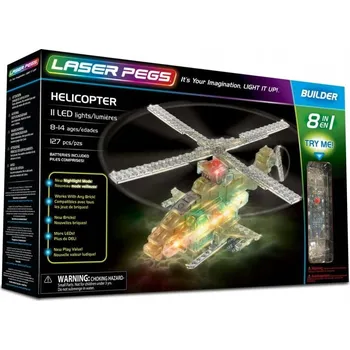 ostatní stavebnice VRTULNÍKY 8v1 Laser Pegs LED stavebnice 127 ks.