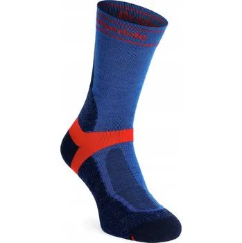 Pánské ponožky Cyklistické Ponožky Bridgedale MTB Mid Season T2 Merino Sport Boot modré 44-47