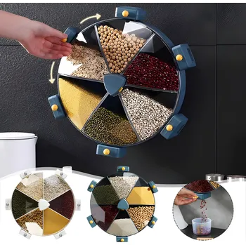 Dóza na potraviny Nástěnný rotující zásobník na potraviny - bez vrtání, 53976