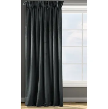 Závěs HOTOVÝ ZÁVĚS DESIGN91 TAYLOR NA PÁSCE 140X270 CM ČERNÁ