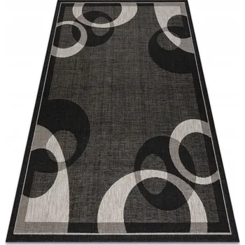 Koberec KOBEREC S PLOCHOU VAZBOU JUTA 80x150 KOLA černý #DEV299