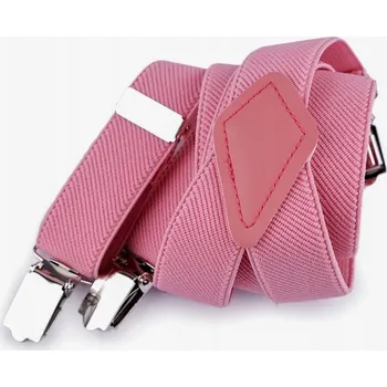 Kšandy Šle dětské jednobarevné, délka 80cm, šíře 2,5cm, tvar Y, RŮŽOVÉ, 650263/06