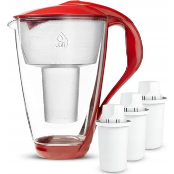 Filtrace vody Skleněná Filtrační Konvice Dafi CRYSTAL LED 2 l, mák + 3 filtry Classic