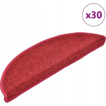 Nášlap na schod Podložky na schody 30 ks Bordově červené 56x17x3 cm