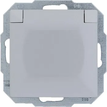 Elektrická zásuvka Hermetická Elektrická Zásuvka Abex stříbrná