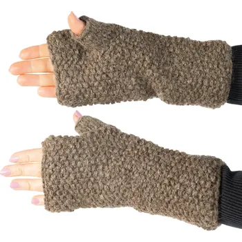 Rukavice Vlněné bezprstové rukavice Ginevra Brownish Grey