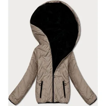 Dámská bunda Béžovo-černá oboustranná dámská bunda pro přechodné období S'West (B8546-1201) odstíny béžové XXL (44)