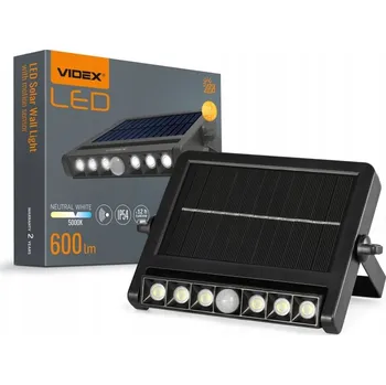 Venkovní osvětlení LED Parkové Světlo s pohybovým senzorem VIDEX Solární 5000K neutrální bílá