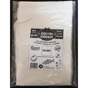 Sáček na potraviny SÁČEK MIKROTENOVÝ 30x50cm 12my transp. blok. 50ks