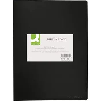 Archivační box Katalogová kniha Q-Connect - A4,30 kapes,černá,1ks