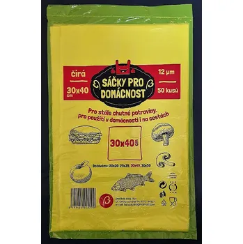 Sáček na potraviny SÁČEK MIKROTENOVÝ 30x40cm 12my transp. blok. 50ks