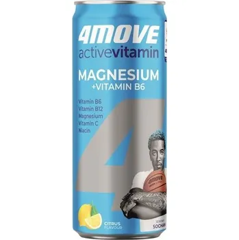 Limonáda Vitamínová voda 4Move - magnesium, plech, 24x0,33l