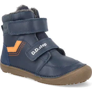Dívčí zimní obuv Barefoot dětské zimní boty D.D.step W063-52804A modré Velikost: 35
