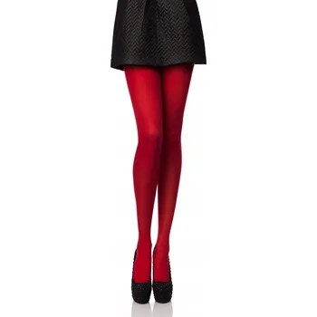 Dámské punčochy Dámské Punčocháče 60 DEN hladké barevné punčocháče AN-122 Červené M