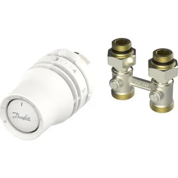 Danfoss REDIA set termostatická hlavice + radiátorové šroubení RLV-KB 1/2"x3/4" tvaru H, přímé