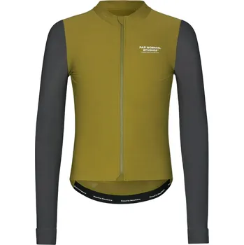cyklistický dres Pas Normal Studios Mechanism Long Sleeve Jersey - Deep Grey/Green L