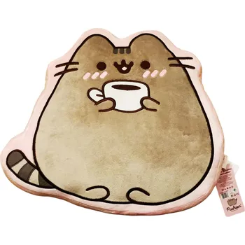 Polštář POLŠTÁŘ KOČKA PUSHEEN S KÁVOU RŮŽOVÝ IDEÁLNÍ