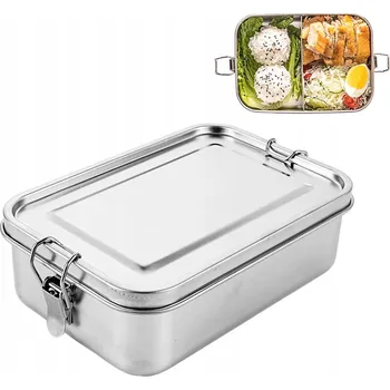 Svačinový box Vodotěsný Lunchbox 1400 ml Svačinový box s klipsy do školy, na hory, na lyže