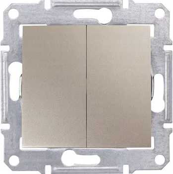 vypínač Dvojitý vypínač pod omítku Schneider Electric, béžové odstíny SDN0300168